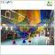 Creative kids indoor playing castle of nets crochet art with colorful nylon rope