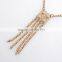 Simple gold plated chain tassel necklace, necklaces jewelry