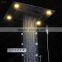 luxury bathroom accessories remote control led light rain shower faucet set embedded ceiling mounted shower head
