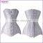 Wholesale Fashion Women Bodysuits 12 Steel Boned White Long Steampunk Corset                        
                                                Quality Choice