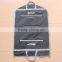 Black hanging PEVA garment bags with logo printing and small clear window