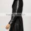 fashion Women's leather coats black