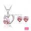 OUXI 2015 Hot Sale New Style jewelry set fashion made with Crystal S-2062