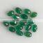 Oval faceted cut natural emerald zambian green loose gemstones