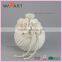 New Arrival White Ceramic Oil Dispenser With Flower Design