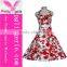 Oem manufacturer Vintage Retro Girls Floral Print Dress