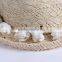 hot sale handmade corchet fashion paper straw unisex jazz fedora top hats