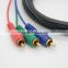 VGA to 3RCA cable with gold plated 1.8m