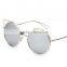 Metal cat's eye round box retro sunglasses