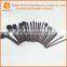 Free sample top quality brown PU bag goat hair makeup brush set wholesale