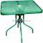 Modern Square Tempered Glass Outdoor Table With Umbrella Hole