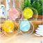 High borosilicate material creative fruit glass cup with ceramic spoon and lid for restaurant