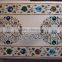 White Pietre Dure Semi Precious Stone Inlay Marble Inlay White Marble Inlay Coffee Table Top