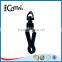 Black metal spring clip snap hook for bag