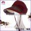 Wide Plastic Brim Hat Sun Ribbon Hat