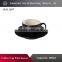 Straight coffee cup with saucer colour glaze cup set