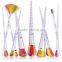 Unique handle for beauty makeup 5/10pcs spiral makeup brushes set