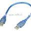 Factory Supplier USB 2.0 64 Knit Data Line Male to Male Transparant Blue Color Line