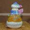 Hand carved painting christmas resin snowman figurine