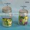 Stocked home items hermetic glass jar with clip top