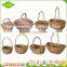 Set of 2 woven natural wicker gift baskets for baby