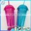 450ml led double wall acrylic tumbler with straw