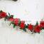 Top quality artificial flower garland for wedding dec