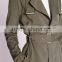 hot sale european style women khaki military trench coat