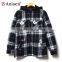 stock clothing men fleece plaids jacket with hood