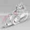 Trendy Fashion Wholesale Fine Jewelry Romantic cz Diamond Engagement Wedding Ring Set