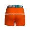 Wholesale Breathable Cotton Spandex Orange Color Man Boxer