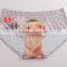 2017 Latest Personalized Your Own Brand Logo Design 95% Cotton 5% Spandex Private Label Band Cute Cartoon Lady Underwear Briefs