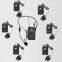 one-way Wireless Tour Guide Personal radio Communication System with long battery life