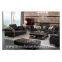 Leather Sofa Classical Sofa Sets Black Leather Sofas Wooden Living Room Furniture TI-003