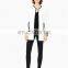 wholesale OEM fashion winter coat textured cotton-blend round neck white women's coat