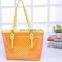2016 Latest Summer Candy Color Clear Beach Tote Bags PVC Swim Handbag