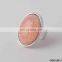 large natural oval stone silver ring