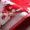 2015 summer new slim short sleeve modest round neck with floral print red wedding dress