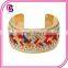 Girl's fashion cuff bracelet with colorful stone