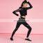 2 Piece Set Women Sport Suit Crop Top&pants Female Leggings Mesh Clothes