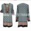 OEM Factory Price Indonesia Rayon Tile print Tunic Dress