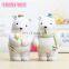 China market hotsale gift items for kids cute white Nordic bear cartoon money collection box boys girls unbreakable piggy bank