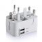 2018 Coorporate Gift Universal Travel Adapter with US UK EU AUS Plug Adaptor ,2.1A Dual USB Port