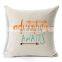 Custom  Farmhouse pattern  Cotton Linen Throw Pillow  Covers 18x18  for Sofa Decorative