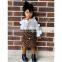 RTS Long Sleeves Sweater Leopard Skirt Girls' Clothing Sets Kids Fall Clothes 2020