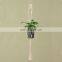 Indoor Outdoor Home Decor Planter Basket 100% Cotton Wall Hanging Macrame Plant Hangers