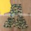 2PCS set Toddler Kids Baby Girls Sunflowers Clothes Ruffles Sleeveless Yellow T-shirt Top Flared Pant Bell bottom