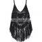 Sexy women hollow out beach cover up crochet bikini cover ups tassel cover-ups bathing suit swimwear dress swimsuit vestido