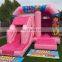 Pink Bounce House Combo Commercial Inflatable Jumper Bouncer With Slide