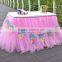 Wedding Prop Birthday Prom Party Baby Shower Bow Table Skirts Tutu Tulle Decorations SD103